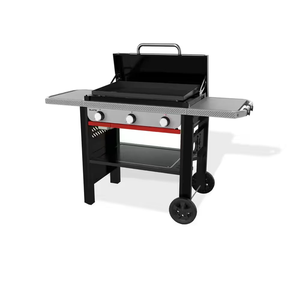 Slate Griddle 3-Burner Propane Gas 28 In. Rust-Resistant Flat Top Grill in Black
