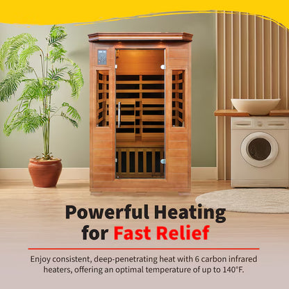 HEAT WAVE 75-In H X 39.25-In W X 47.25-In D Hemlock Wood Infrared Sauna