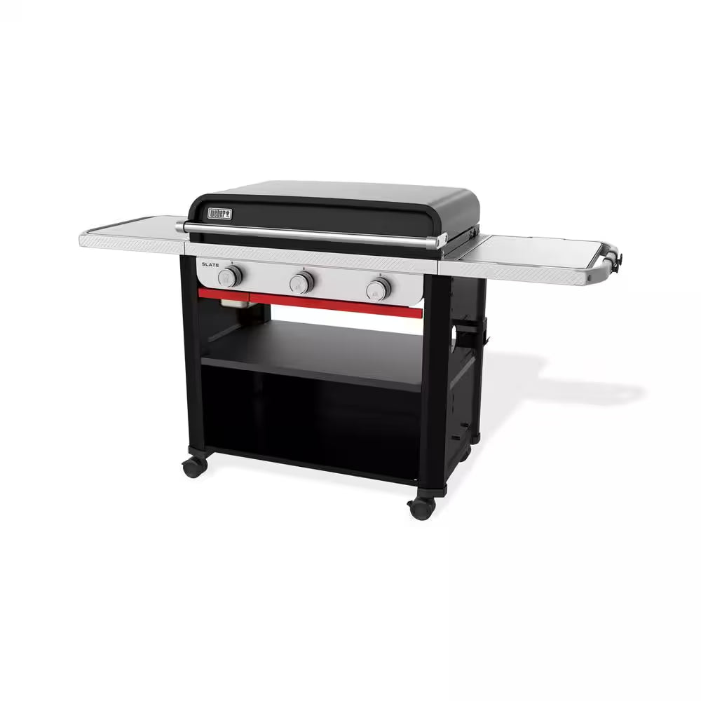 Slate Griddle 3-Burner Propane Gas 30 In. Flat Top Grill in Black