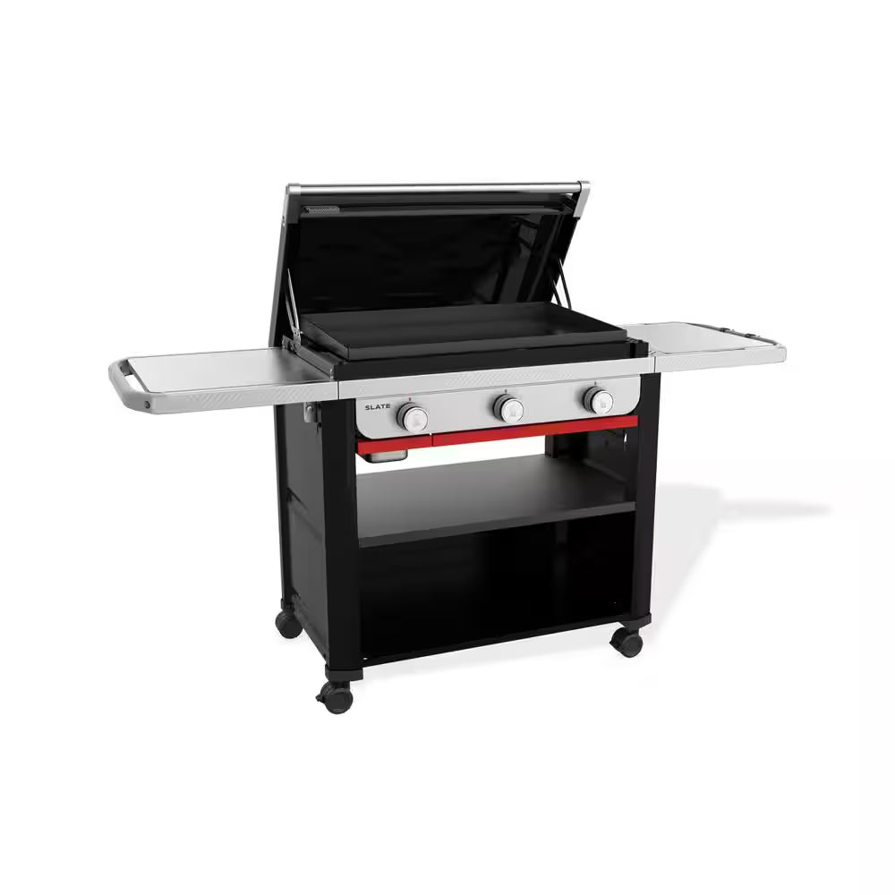 Slate Griddle 3-Burner Propane Gas 30 In. Flat Top Grill in Black