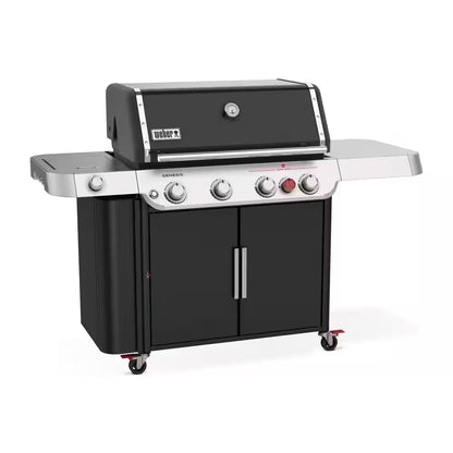 Genesis E-435 4-Burner Liquid Propane Gas Grill in Black with Side Burner