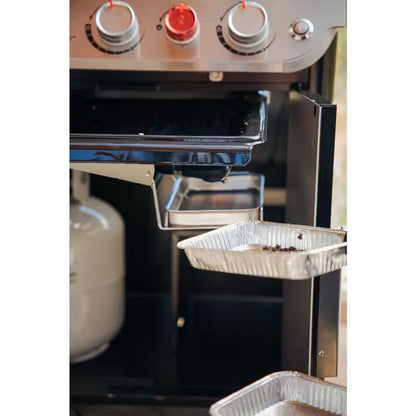 Genesis E-435 4-Burner Liquid Propane Gas Grill in Black with Side Burner