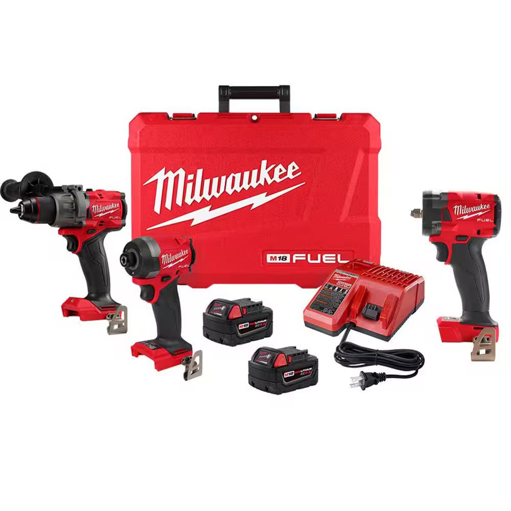 M18 FUEL 18-V Lithium-Ion Brushless Cordless Hammer Drill/Impact Driver Combo Kit (2-Tool) with 3/8 In. Impact Wrench