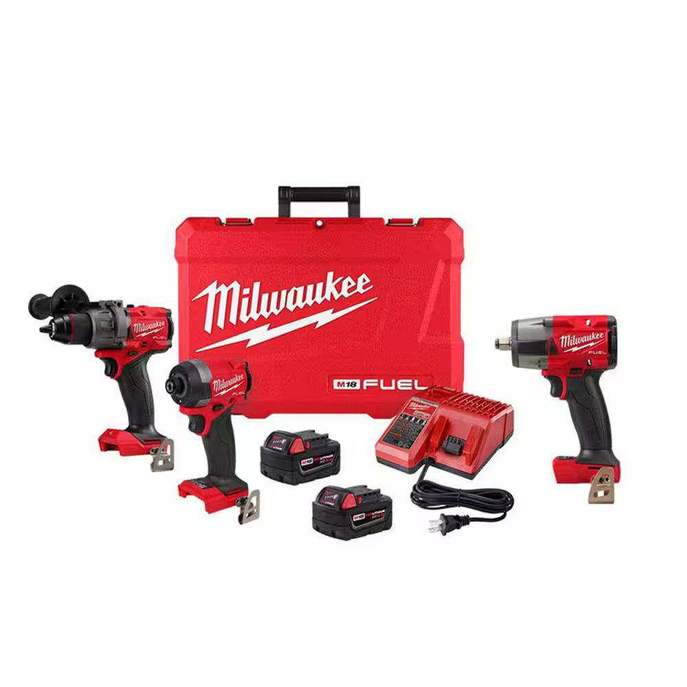 M18 FUEL 18-V Lithium-Ion Brushless Cordless Hammer Drill/Impact Driver Combo Kit (2-Tool) with 1/2 In. Impact Wrench