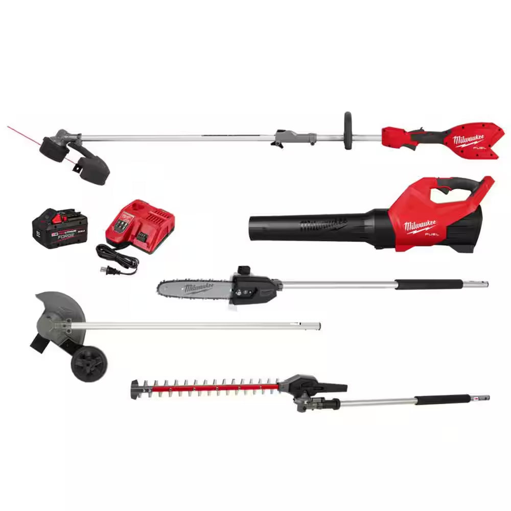 M18 FUEL 18V 16 In. Brushless Cordless QUIK-LOK String Trimmer/Blower 8.0 Ah FORGE Combo Kit W/ M18 FUEL 16 In. Chainsaw