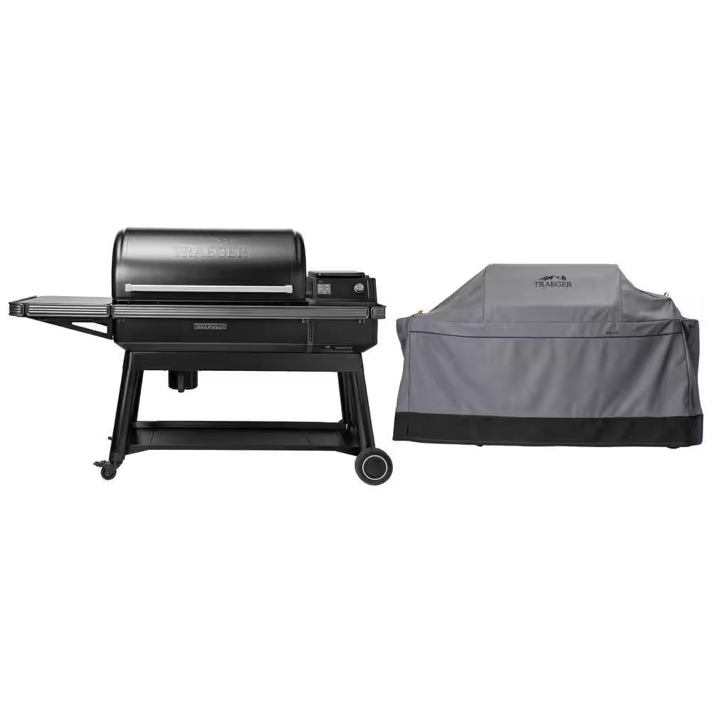 Ironwood XL Wi-Fi Pellet Grill and Smoker in Black with Cover