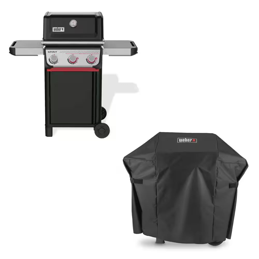 Spirit E-325 3-Burner Liquid Propane Gas Grill in Black with Sear Zone
