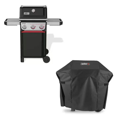 Spirit E-325 3-Burner Liquid Propane Gas Grill in Black with Sear Zone