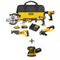 20V MAX Cordless 6 Tool Combo Kit, 20V MAX XR 5 In. Random Orbital Sander, and (1) 20V 4.0Ah and (1) 20V 2.0Ah Batteries