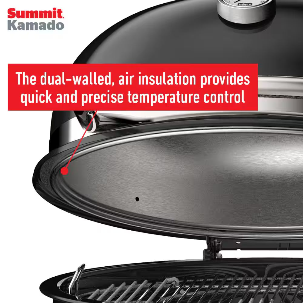 Summit Kamado S6 Charcoal Grill Center Grill in Black