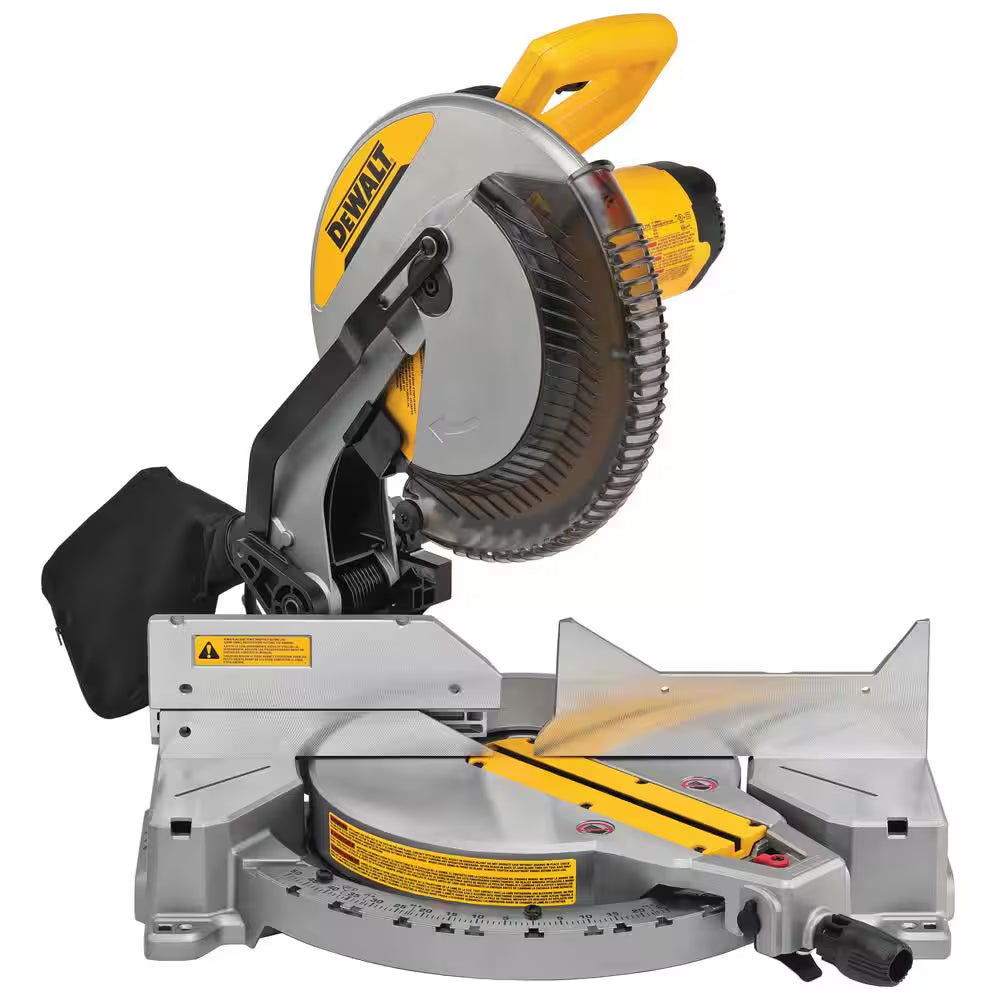15 Amp Corded 12 In. Compound Single Bevel Miter Saw and Heavy Duty Miter Saw Stand