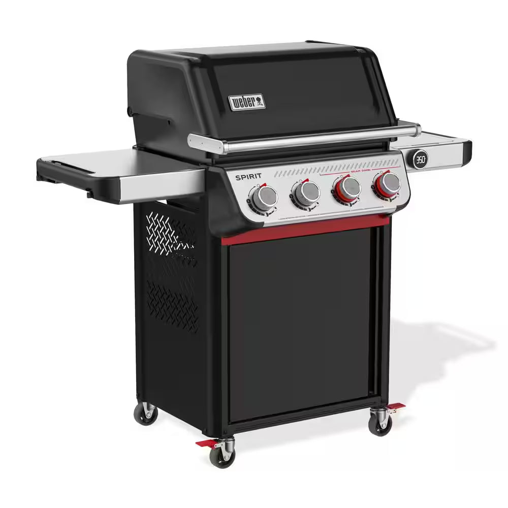 Spirit EP-425 4-Burner Liquid Propane Gas Grill in Black with Sear Zone and Weber Works Compatibility