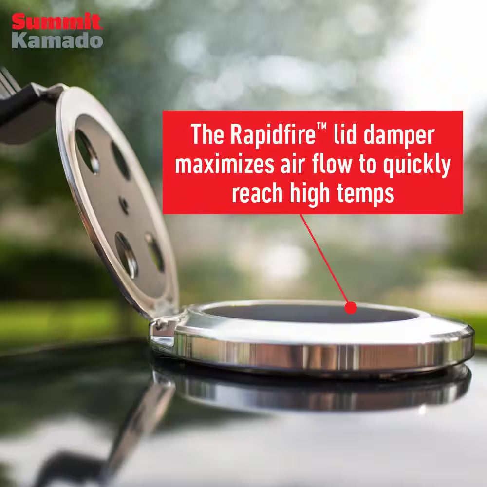 Summit Kamado S6 Charcoal Grill Center Grill in Black