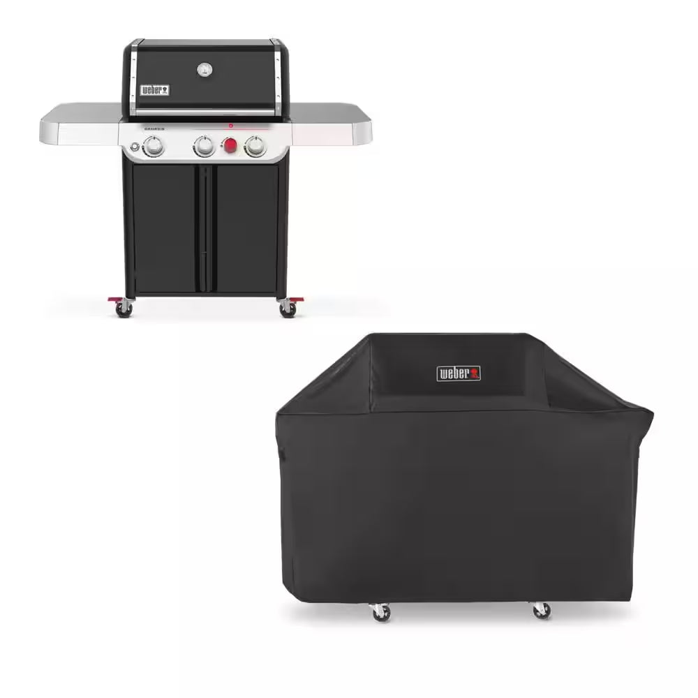 Genesis E-325 3-Burner Liquid Propane Gas Grill in Black