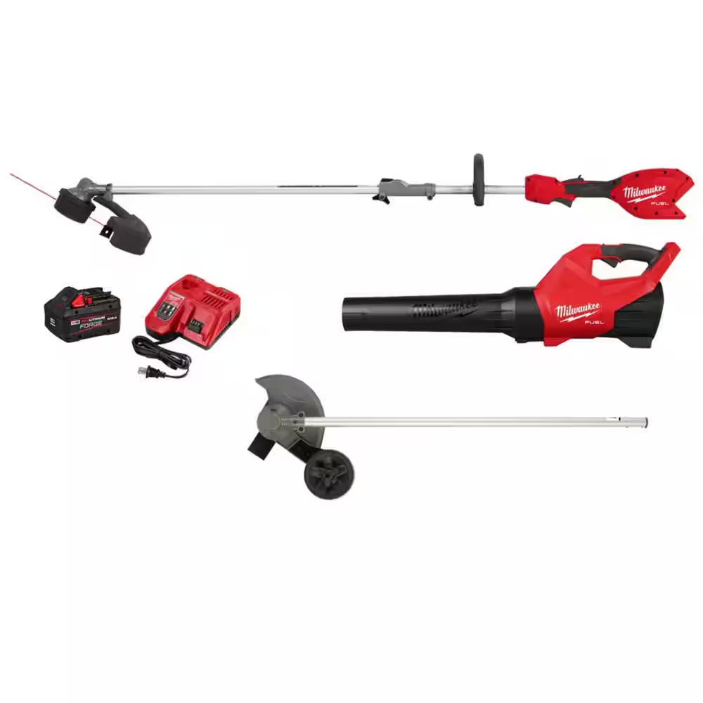 M18 FUEL 18V 16 In. Brushless Cordless QUIK-LOK String Trimmer/Blower 8.0 Ah FORGE Combo Kit W/ M18 FUEL 16 In. Chainsaw