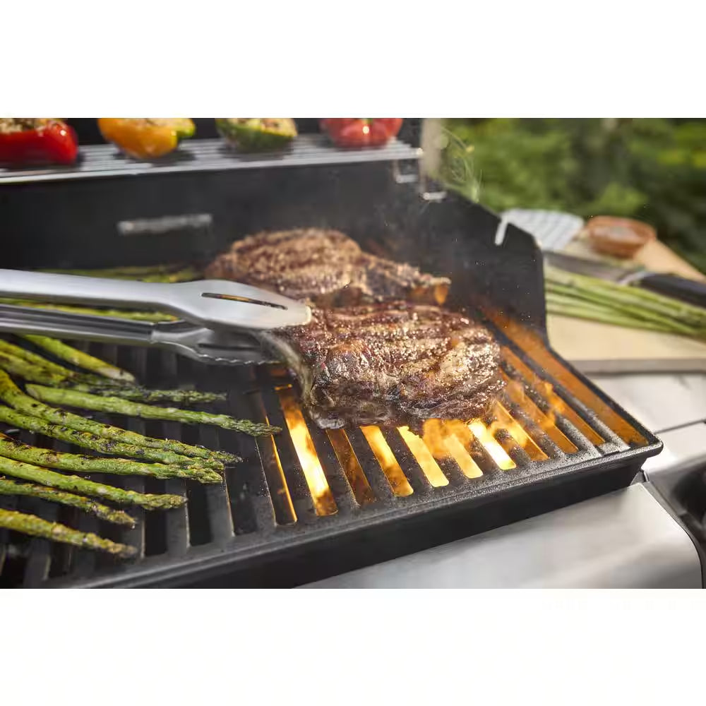 Spirit EP-425 4-Burner Liquid Propane Gas Grill in Black with Sear Zone and Weber Works Compatibility