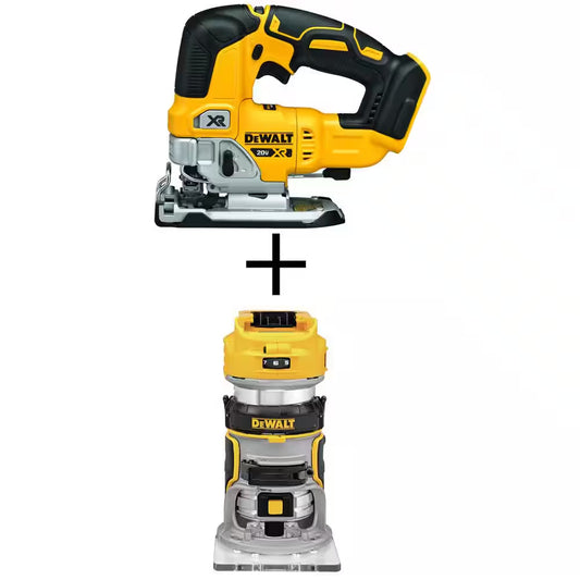 20V MAX XR Cordless Brushless Jigsaw and 20V MAX XR Brushless Router (Tools Only)