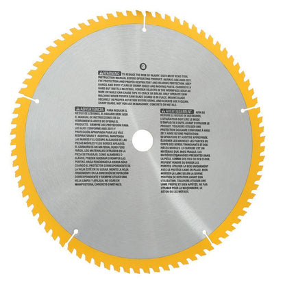 15 Amp Corded 12 In. Compound Single Bevel Miter Saw and 12 In. Miter Saw Blade 32-Teeth and 80-Teeth (4 Pack)