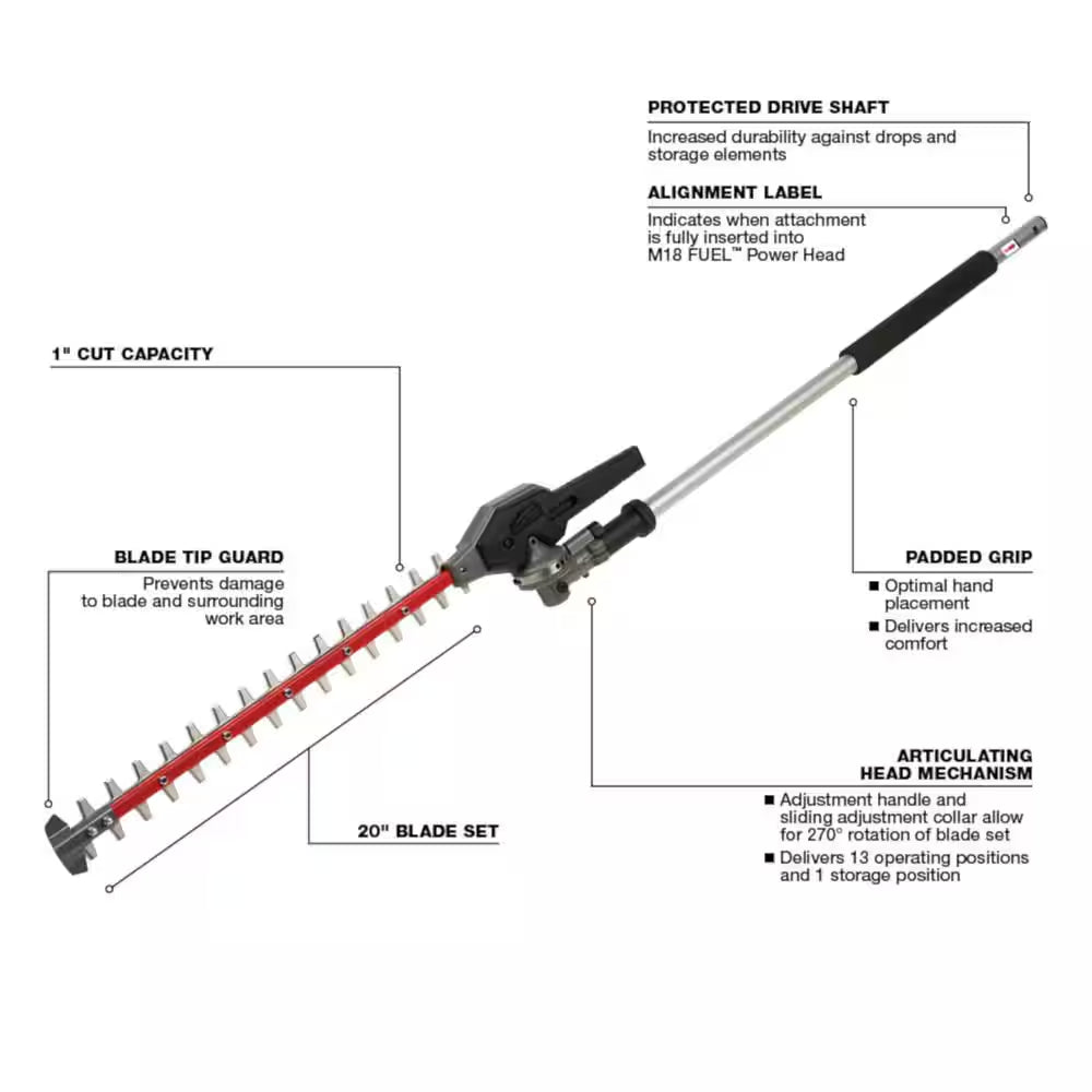 M18 FUEL 18V 16 In. Brushless Cordless QUIK-LOK String Trimmer/Blower Combo Kit W/ Pole Saw, Hedge, Edger, & Chainsaw