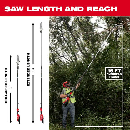 M18 Fuel 18-Volt Lith-Ion Brushless 8 In. Hatchet Pruning Saw M18 FUEL Telescoping Pole Saw, 2 M18 Forge 8.0 Ah Battery