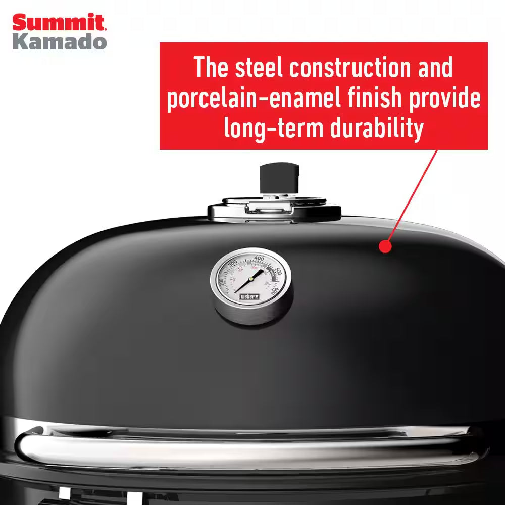 Summit Kamado S6 Charcoal Grill Center Grill in Black