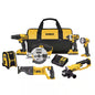 20V MAX Cordless 7 Tool Combo Kit, 20V MAX XR Cordless Brushless Jigsaw, and (2) 20V 2.0Ah Batteries