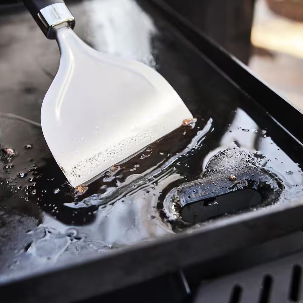 Slate Griddle 3-Burner Propane Gas 30 In. Flat Top Grill in Black with Thermometer