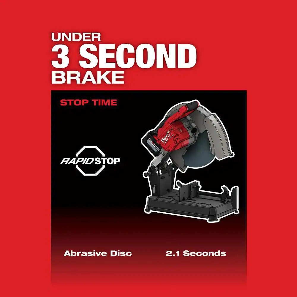 M18 FUEL 18-Volt Lithium-Ion Brushless Cordless 14 In. Abrasive Cut-Off Saw Kit with One 12.0Ah Battery