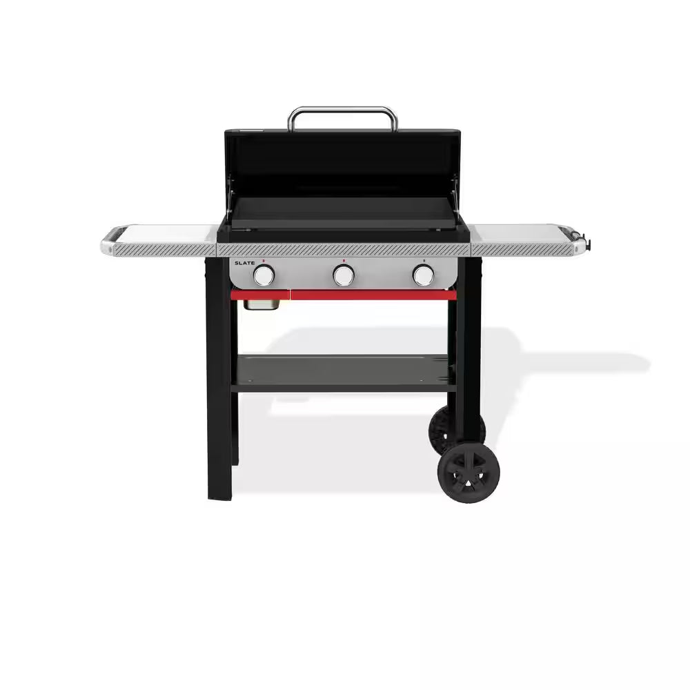 Slate Griddle 3-Burner Propane Gas 28 In. Rust-Resistant Flat Top Grill in Black