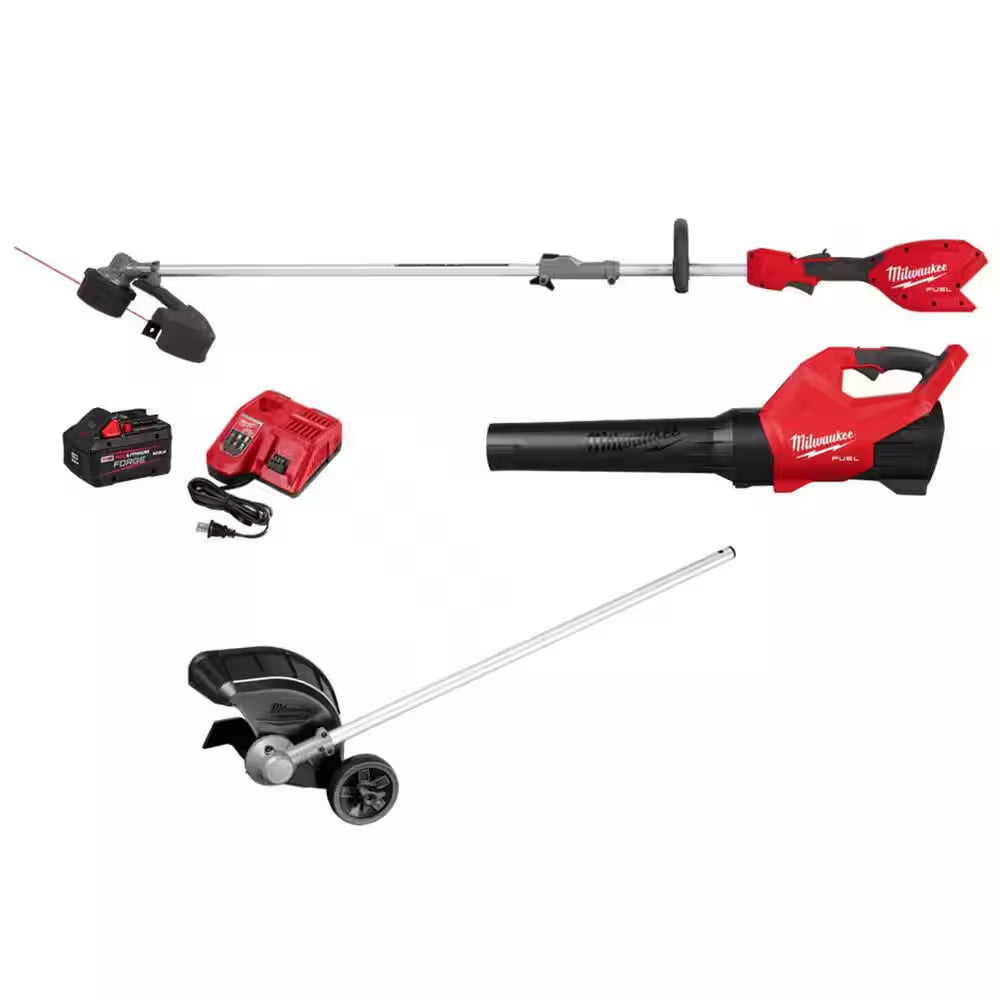 M18 FUEL 18V 16 In. Brushless Cordless QUIK-LOK String Trimmer/Blower 8.0 Ah FORGE Combo Kit W/ M18 FUEL 16 In. Chainsaw