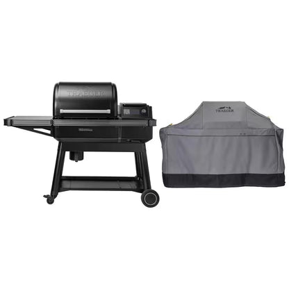 Ironwood XL Wi-Fi Pellet Grill and Smoker in Black with Cover