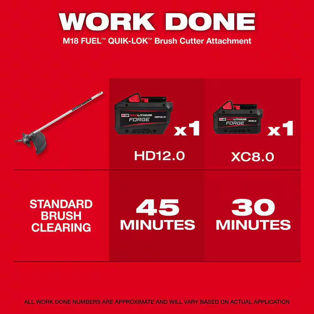 M18 FUEL 18V 16 In. Brushless Cordless Battery Powered QUIK-LOK String Trimmer W/ Pole Saw, Brush Cutter and Edger