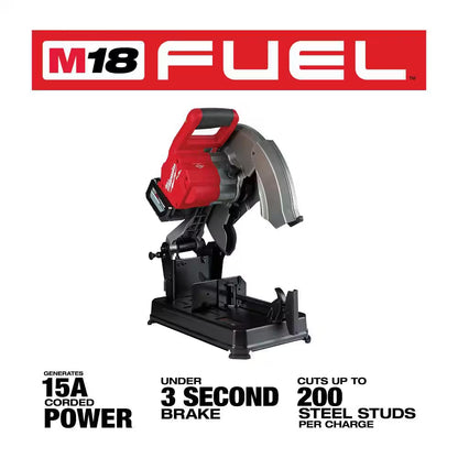 M18 FUEL 18-Volt Lithium-Ion Brushless Cordless 14 In. Abrasive Cut-Off Saw Kit with One 12.0Ah Battery