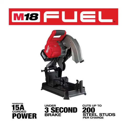 M18 FUEL 18-Volt Lithium-Ion Brushless Cordless 14 In. Abrasive Cut-Off Saw Kit with One 12.0Ah Battery