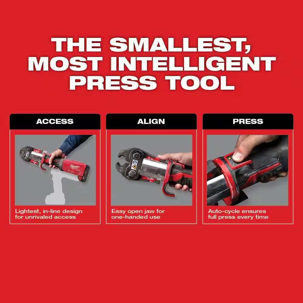 M18 18-Volt Lithium-Ion Brushless Cordless FORCE LOGIC Copper Press Tool Kit and M18 FUEL PACKOUT Cordless 2.5 Gal. Vac