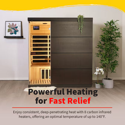 HEAT WAVE 75-In H X 59-In W X 41.3-In D Hemlock Wood Infrared Sauna