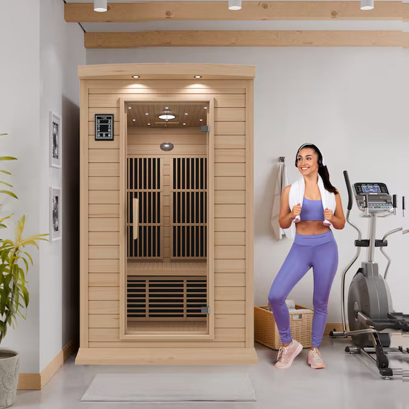 Steamspa 74.8-Inches H X 49.5-Inches W X 47-Inches D Wood Infrared Sauna