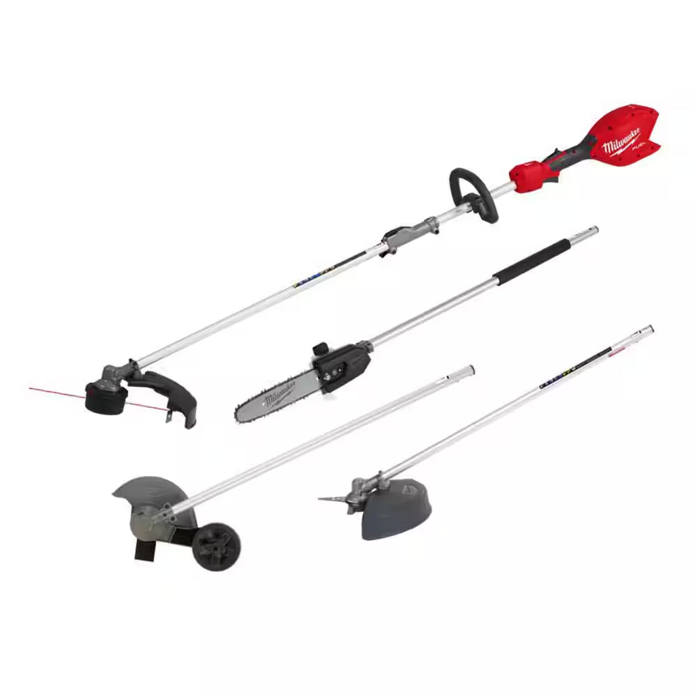 M18 FUEL 18V 16 In. Brushless Cordless Battery Powered QUIK-LOK String Trimmer W/ Pole Saw, Brush Cutter and Edger