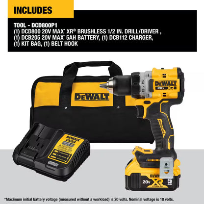 20V MAX XR Lithium-Ion Cordless Compact 1/2 In. Drill/Driver Kit with 20V MAX Cordless Reciprocating Saw