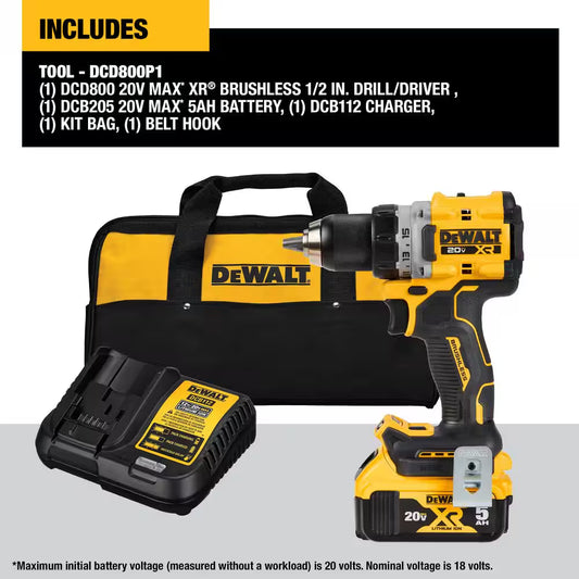 20V MAX XR Lithium-Ion Cordless Compact 1/2 In. Drill/Driver Kit with 20V MAX Cordless Reciprocating Saw