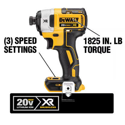20V MAX XR Cordless Brushless Drill/Impact 2 Tool Combo Kit, 20V MAX Reciprocating Saw, and (2) 20V 2.0Ah Batteries