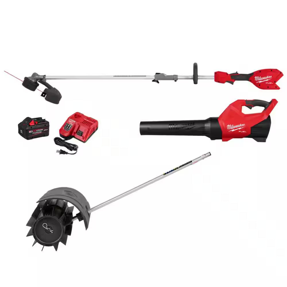 M18 FUEL 18V 16 In. Brushless Cordless QUIK-LOK String Trimmer/Blower 8.0 Ah FORGE Combo Kit W/ M18 FUEL 16 In. Chainsaw