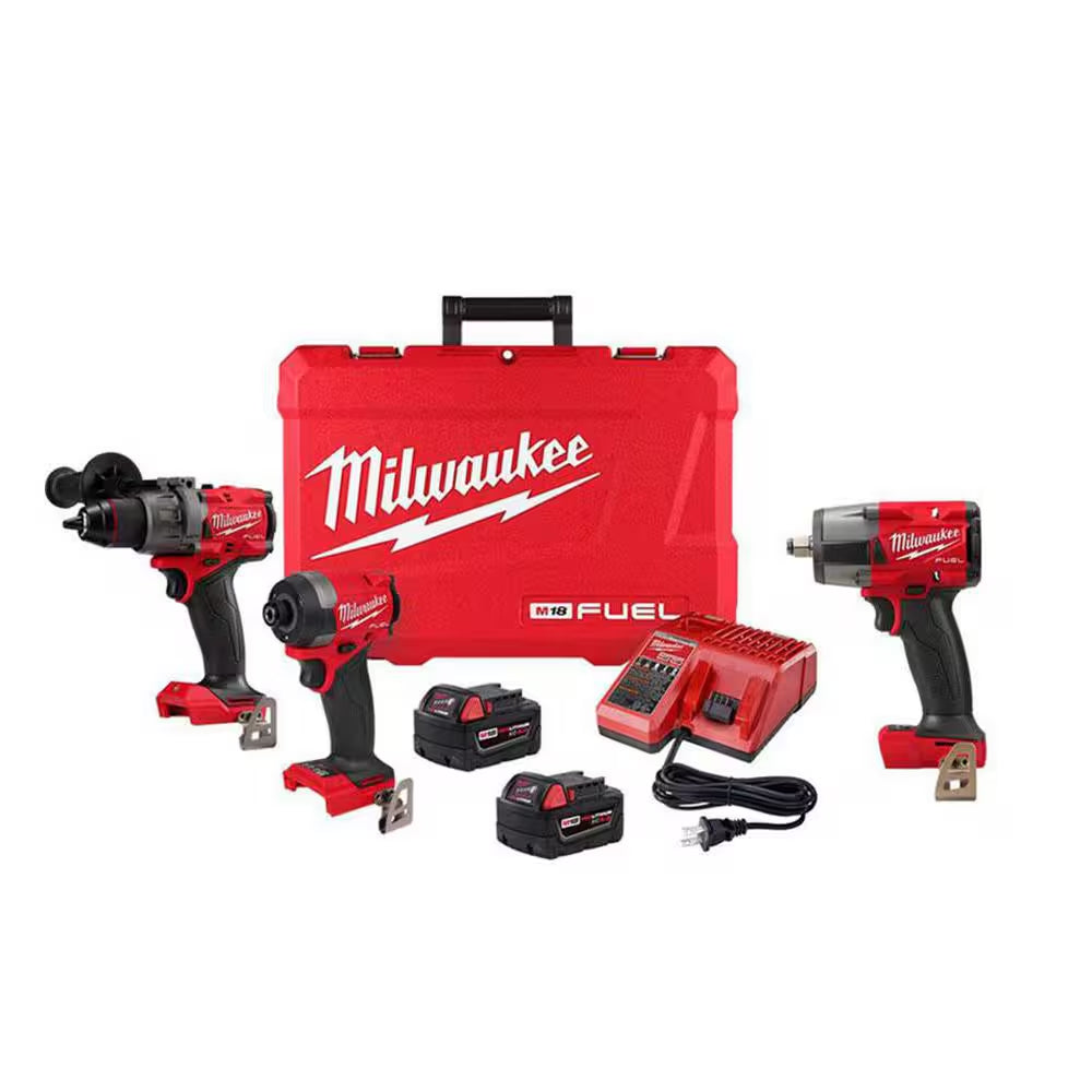 M18 FUEL 18-V Lithium-Ion Brushless Cordless Hammer Drill/Impact Driver Combo Kit (2-Tool) with 1/2 In. Impact Wrench