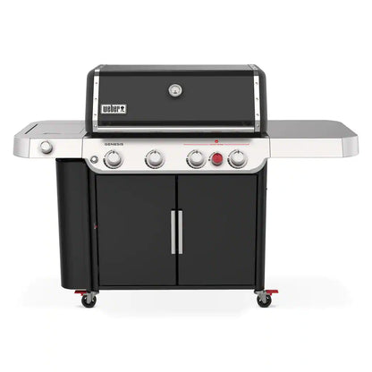 Genesis E-435 4-Burner Liquid Propane Gas Grill in Black with Side Burner