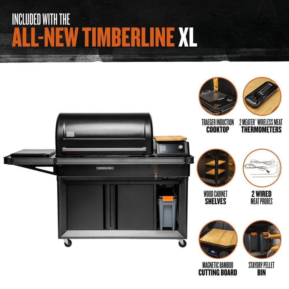 Timberline XL Wi-Fi Wood Pellet Grill in Black with Cover