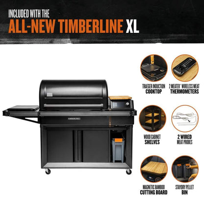 Timberline XL Wi-Fi Wood Pellet Grill in Black with Cover